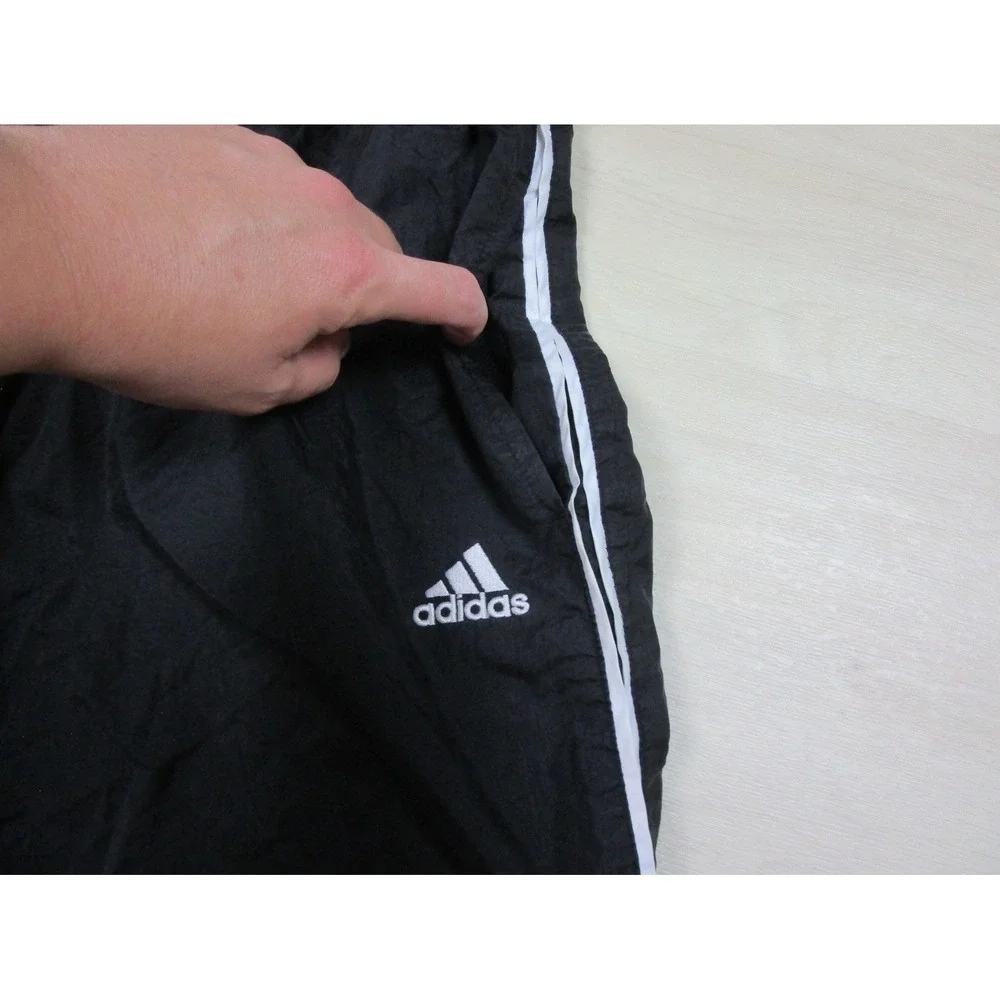Vintage Y2K Adidas Wind Pants Men's (L) Athletic Warmup Ankle Zip #174959